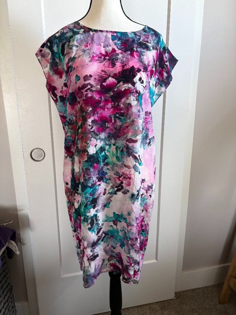 Pure Silk Shift Dress S/M